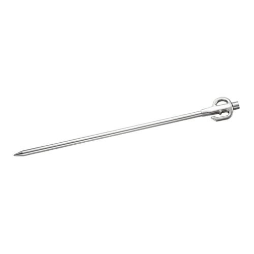 ORFOFE Heavy Duty Stainless Steel Tent Ground Pegs for Outdoor Decorations Dog Tie Out Stake Swivel Ring