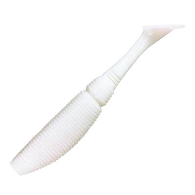 SAKURA Leurre Souple Slit Shad Evo 125-5" - 125mm - 006 (Glow White) - 28Pcs - Saple5010125-006
