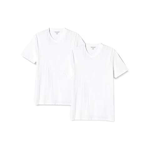 Amazon Essentials Camiseta de Manga Corta Ajustada Hombre, Pack de 2 Cover