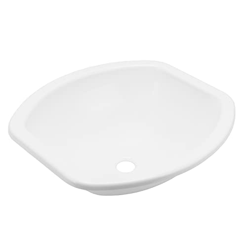 Lavabo moderno acrílico blanco 404 mm con orificio de drenaje para baño 6