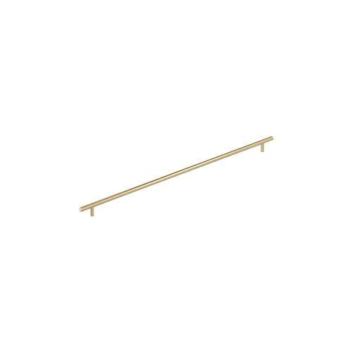Image of Amerock 25-3 /16 inch Bar Pulls Champagne Bronze Drawer Pull | 25-3 /16 inch (640mm) Center-to-Center Mounting Distance and 28-5 /16 inch Overall Length, Durable Carbon Steel Cabinet Hardware