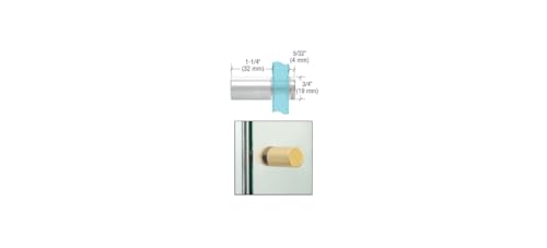 C.R. LAURENCE SDK212CH CRL Chrome Cylinder Style Single-Sided Shower Door Knob by C.R. Laurence - Image 5