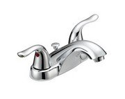 Matco-Norca BL-400C 2 Handle CP Decorative 4" Lavatory Faucet, Metal Lever Handles, Ceramic Cart, Metal Pop Up