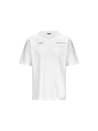T-shirt en coton K-Way modèle Fantome Lettering blanc élégant