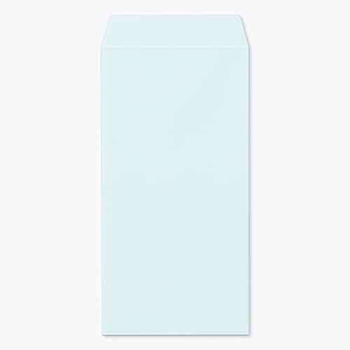 山櫻 封筒 長3 スミ貼 ECブルーCoC 紙厚80g 〒枠ナシ 100枚 / A4三折用 パステルカラー 無地 郵便番号枠なし 00513085-0100