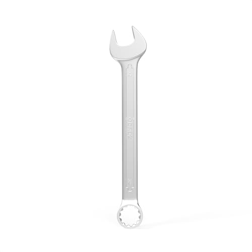 Image of Groz Combination Spanner 32mm, Length 350mm | DIN 3113 Standards | Chrome Vanadium, Matt Satin Chrome Combination Wrench Tool | CSP /DIN /32G