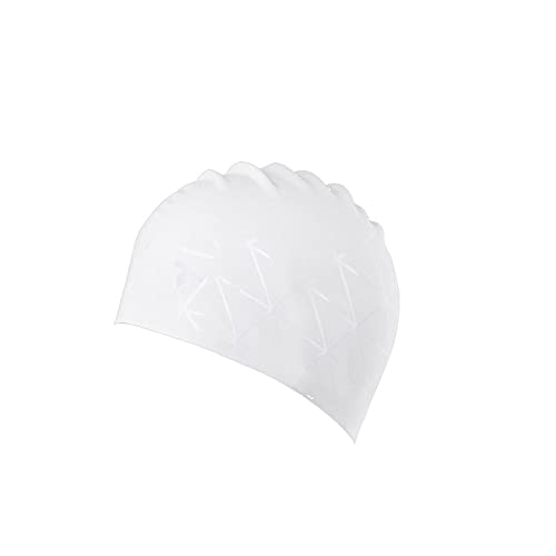 Gorro de natación 3D elástico profesional de gel de sílice, impermeable, protección auditiva, para adultos, hombres y mujeres, pelo largo, cubierta para piscina