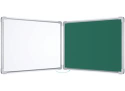 Double Sided 2 in 1 Whiteboard and Chalkboard ( 1 x 1.5 feet ) Aurum Display System