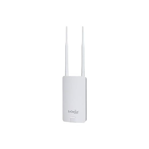 EnGenius Technologies ENS202EXT N300 2.4GHz Wireless Outdoor Access Point/Bridge Features Detachable 5 dBi Antennas for Long Range, 26 dBm, IP55 Rated, 24V PoE Included (Mounting Kit Included)
