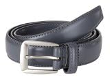 Sportoli Men’s Genuine Leather Classic Stitched Casual Uniform Dress Belt - Grey/Matte Buckle (40)2
