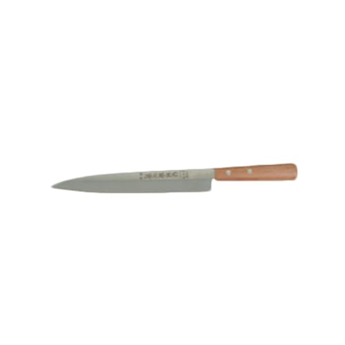 JAS014240 Sashimi Knife, 9-1/2" Blade, Pointed, Riveted Wood Handle, Stainless Steel Blade