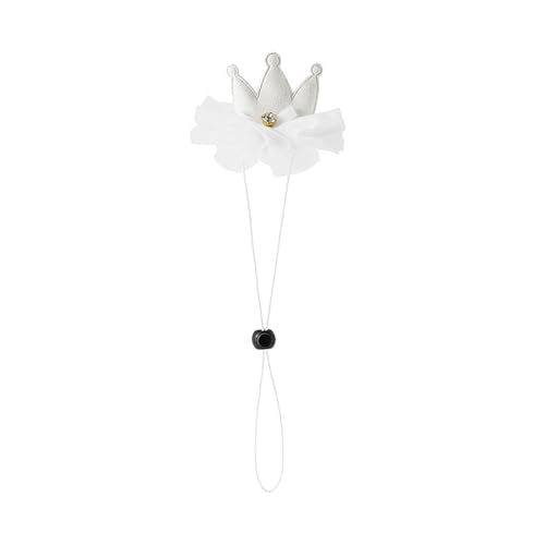 ペットの誕生日帽子 犬用 動物 パーティー 子犬 犬 猫 グルーミング アクセサリー ヘッドドレス マスコット ソンブレロ 装飾用品(White Crown)