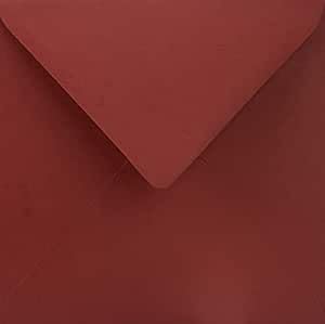 Netuno 100 Square Dark red Coloured envelopes DIN K4 153x153mm 6.02x6.02 inches 115gsm Sirio Color Cherry gummed Pointed Flap no Window for Wedding Invitations Greeting Cards Christmas Birthday RSVP โ image 1