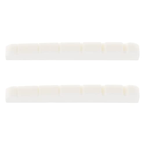 EMSea Guitar Bone Nuts Compatible with Stratocaster Compatible with Telecaster And Other Electric Guitars Guitar Slotted Bone Nut 42 x3.5 x 5.3mm
