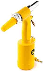 JEGS Air Rivet Gun | 1/4 “ NPT Inlet | Air Consumption: 4 CFM | 60 To 90 PSI Operating Pressure | Includes Air Fitting, 2 Wrenches, 3/32 “, 1/8 “, 5/32 “, & 3/16 “ Rivet Nose Pieces