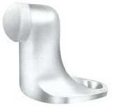 Baldwin 4510 2 Inch Solid Brass Floor Mounted Door Stop, Satin Brass and Black