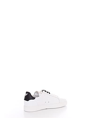 Emporio Armani Drilled Logo Sneakers, 11 White #TOP5