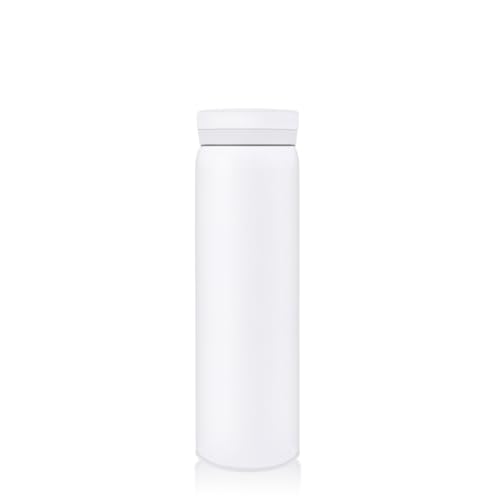 Boziee Termo pequeño de acero inoxidable, 200 ml/300 ml, sin BPA, aislado al vacío, mini termo (blanco, 300 ml)