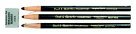Generals Peel And Sketch Non-Toxic Smooth Charcoal Pencil - Black44; Pack 3