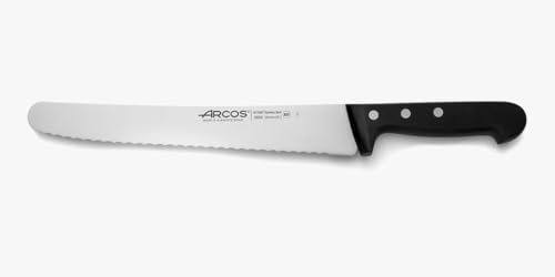 Arcos Konditormesser aus Edelstahl mit 250 mm Klinge - Ergonomischer Griff aus Polyoxymethylen (POM) Polypropylenkern mit Soft-Touch-Beschichtung - Schwarz Serie Universal