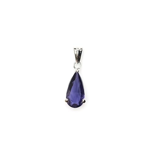 Pendentif en pierre bleue pour femme en argent véritable qui ne noircit pas