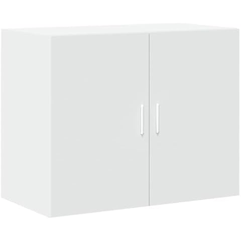 vidaXL White Wall-Mounted Storage Cabinet Cover