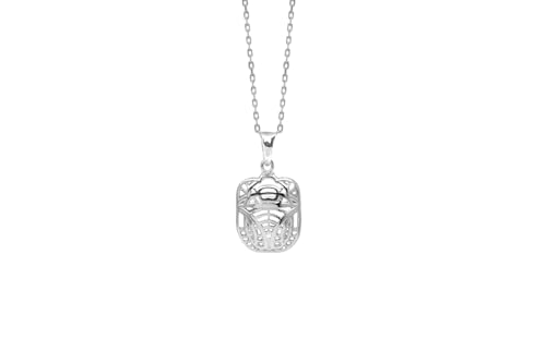 Pendentif égypte scarabée argent 925 bijoux anciens 13x19mm