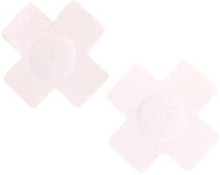 White Satin Cross Nipple Pasties