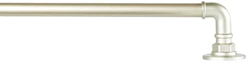 Unique House Curtains Hyde Wrap Round Curtain Rod Set, 36″ – 72″, Matte Silver