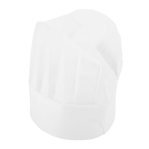PACKOVE 20pcs Disposable Chef Hats Tall White Non Woven Caps for Cooking Baking and Catering Unisex Design for Comfortable Kitchen Use