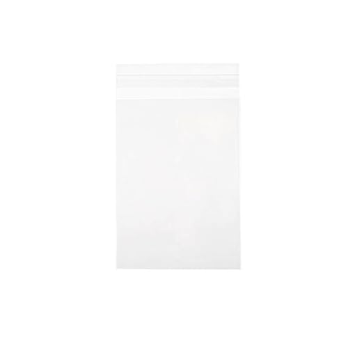ClearBags Crystal Clear Flap Seal Bags for 5x7 Photo Prints Stationery Invitations and Greeting Cards Archival Safe Protective Sleeve 5 1/4 x 7 1/8 Inch 100 Pack B75S