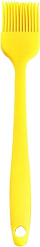 Yellow Food Grade Silicone Oil Brush,Spread Evenly High Temperature Resistant,Barbecue Brushs Small Silicone Brush,for Barbecue Oil for Kitchen Yellow 21cm Pastry and Basting Brushes