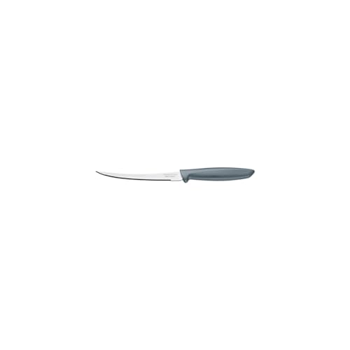 Tramontina Plenus 5-Inch Tomato Knife – Micro-Serrated Stainless Steel Blade with Gray Polypropylene Handle, Dishwasher Safe, Ideal for Soft Fruits and Vegetables