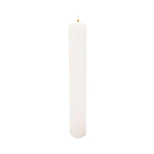 Paraffin Candle Height 20 cm, Diameter 4 cm, 250 g, for Rituals and Decoration (White)