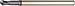 WIDIA Hanita 70N102002RT Vision Plus 70N1 HP Hard Material End Mill, 2 mm Cutting Dia, Carbide, TiAlN Coating, RH Cut, Straight Shank, 2-Flute