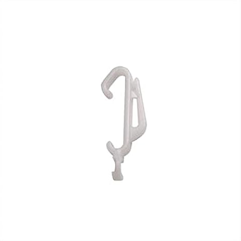 Plastic Sliding Curtain Track Hook Gliders In White (40 Pack) Cover