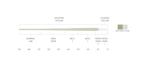 Scientific Anglers Magnitude Textured Trout Expert 10' Clear Tip, WF6F