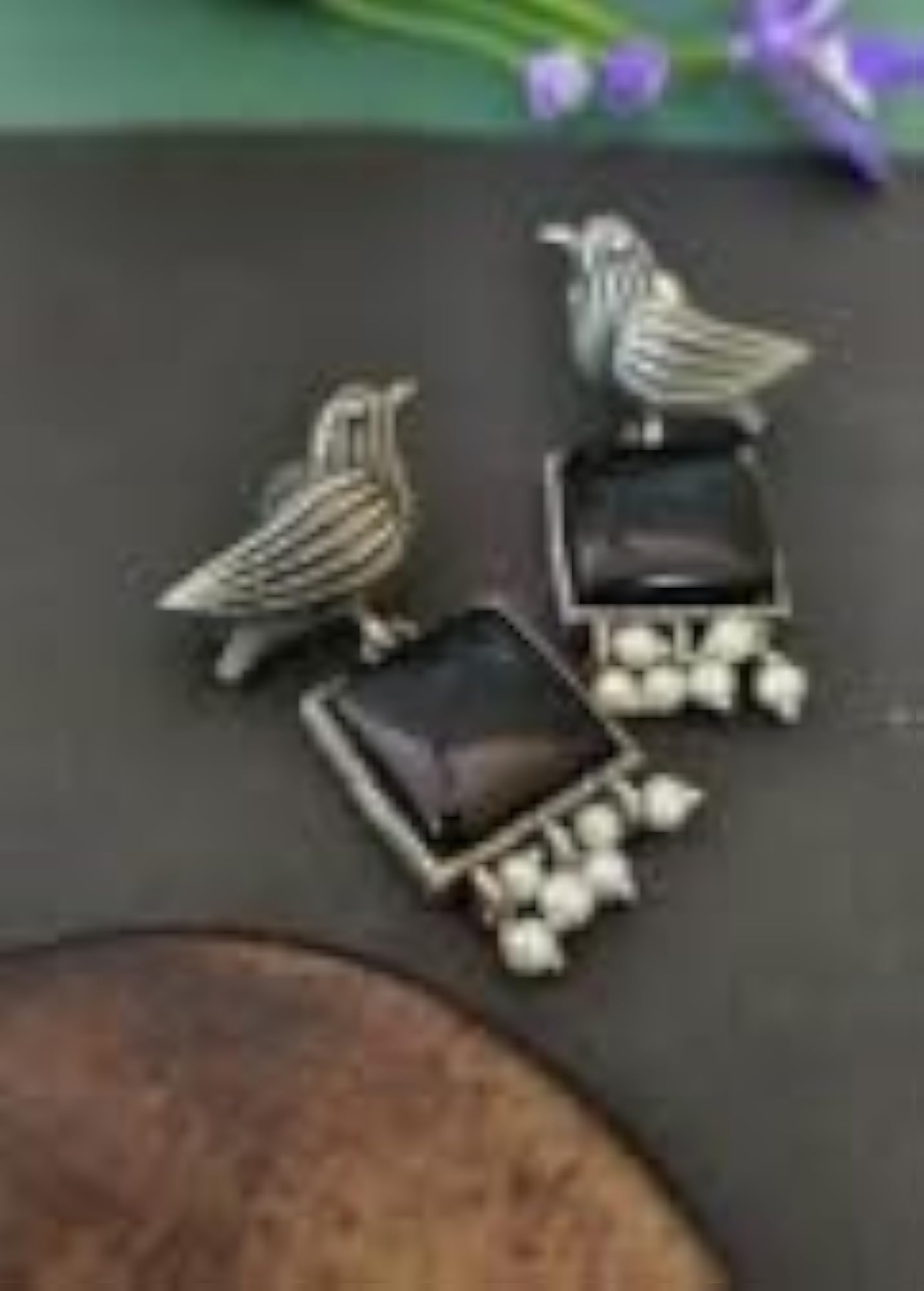 Women's Stylish Bird Oxidized Dangler Stud Earrings, Unique