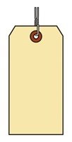 Shipping Tag, HVY. Wt., Manila, Sz #1, Box of 1000, Wired