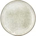 OGO LIVING - Lot de 6 grandes assiettes plates à dîner 2614752 BORAL 27,5cm en grès - haut de gamme - lavable au lave vaisselle - compatible micro-onde - gris polaire