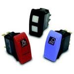 Switch Rocker (ON) ON Off SPDT Quick Connect Rocker 15A 250VAC 372.85VA 150000Cycles Automotive Bulk