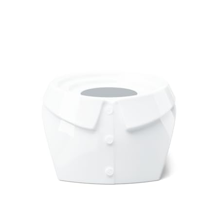 FIFTYEIGHT PRODUCTS / Stövchen „Schick“ (Porzellan, 630gr, Stellfläche: 10,7 cm, Breite: 15 cm, Tiefe: 17 cm, Höhe: 9,5 cm, Weiß, Made in Germany)