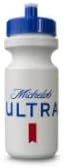 Michelob Ultra Sports Water Bottle, White and Blue, 20 oz