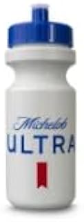 Ultra Sports Water Bottle, White and Blue, 20 oz