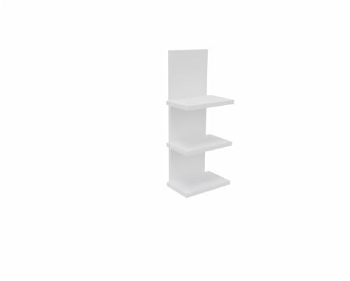 MARAND Wandregal Hängend 60 cm – Bücherregal aus Laminatplatte in Mattweiß, Modernes Design Hängeregal für Wohnzimmer, Büro, Flur oder Küche, Einfache Montage MARAND Wandregal Hängend 60 cm – Bücherregal aus Laminatplatte in Mattweiß, Modernes Design Hängeregal für Wohnzimmer, Büro, Flur oder Küche, Einfache Montage