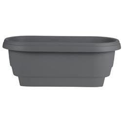24 in. Deck Rail Planter Charcoal Gray