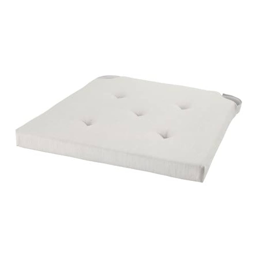 【良品】イケア　ヨックモック　木製チェア　ユスティーナ　チェアパッド　4個 JUSTINA ユスティーナ チェアパッド, グレー, 42/35x40x4 cm - IKEA