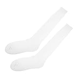 Yardwe 1pair Fencing Socks for Women Cushioned Breathable and Moisture-Wicking Athletic Socks for Sports and Training White