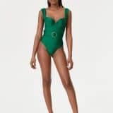 Image of AARAM Stylish Premium Women's One Piece Swimsuit with Cover Ups Wrap Skirt Sarong Floral Print Monokini Tummy Control Swimwear, Printed Costume Women Beach Wear