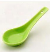 12 x Mini Porcelain Soup Spoon (Green)